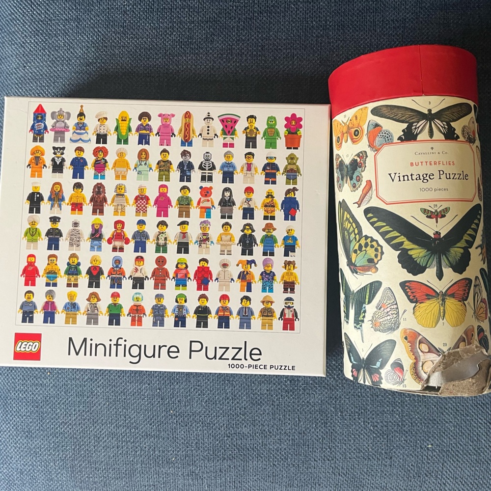 1000 Piece Lego and Cavallini puzzles (2)